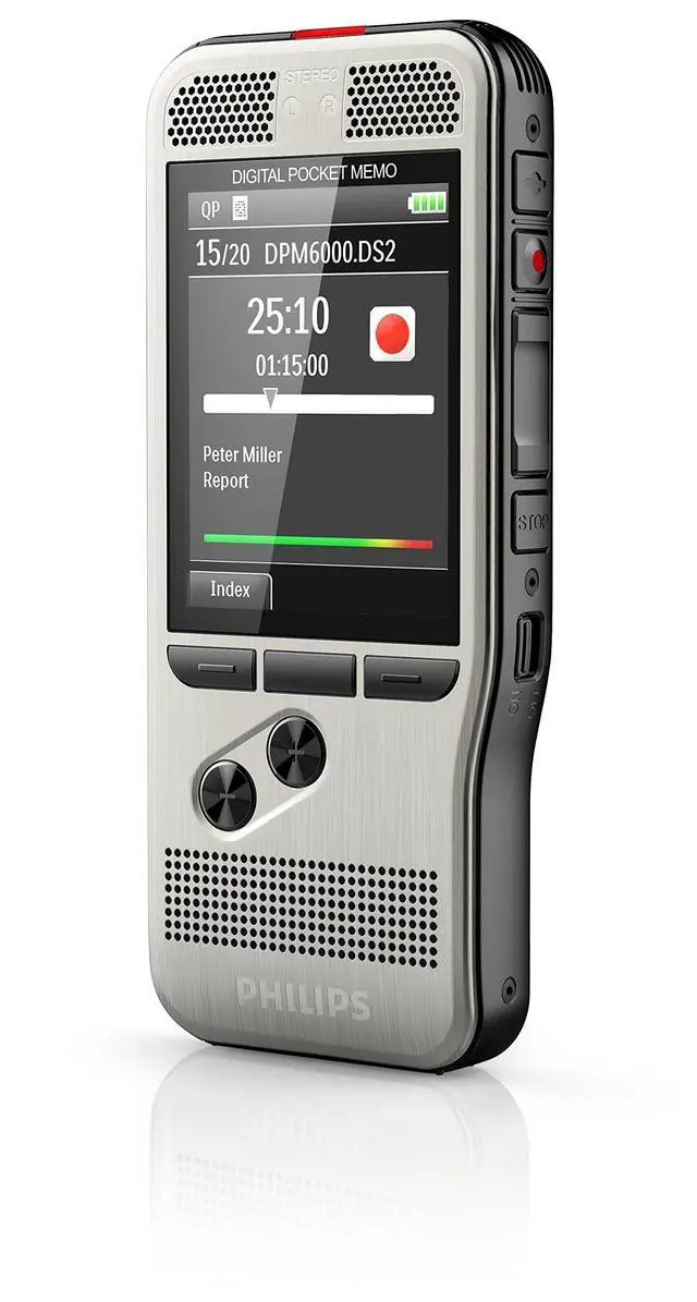 Alt view image 4 of 4 - Philips DPM6700 Pocket Memo Dictation Voice Recorder & Transcription Set