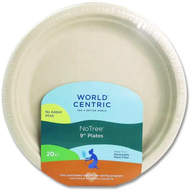 Main image of Fiber Plates 9" dia Natural 20/Pack PLRTSCU9