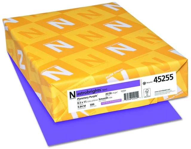 Main image of 20lb Color Paper 20 lb Bond Weight 8.5 x 11 Planetary Purple 500/Ream 45255