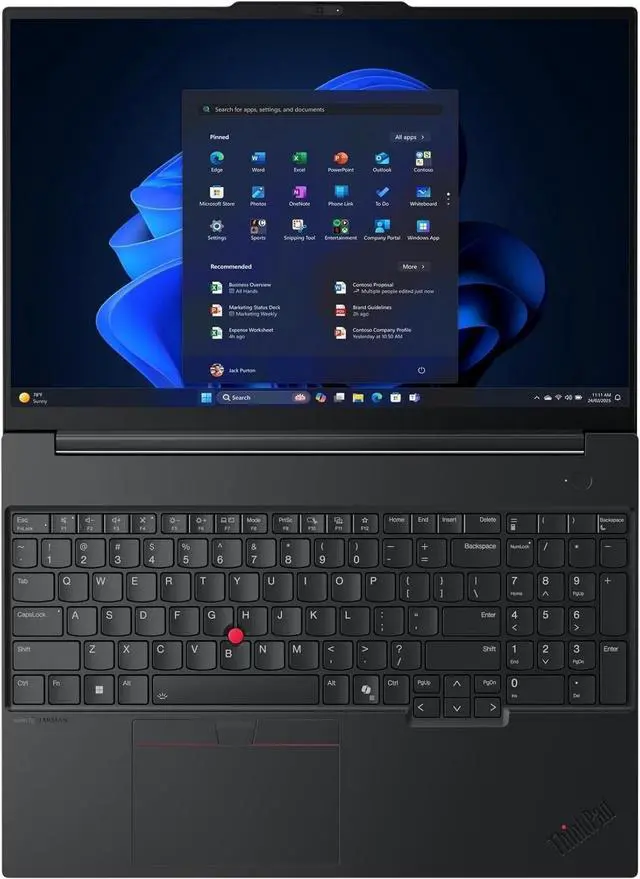 Alt view image 2 of 7 - Lenovo ThinkPad E16 Gen 3 21SSS3X500 16" Laptop U7 255H 16GB 512GB SSD W11P