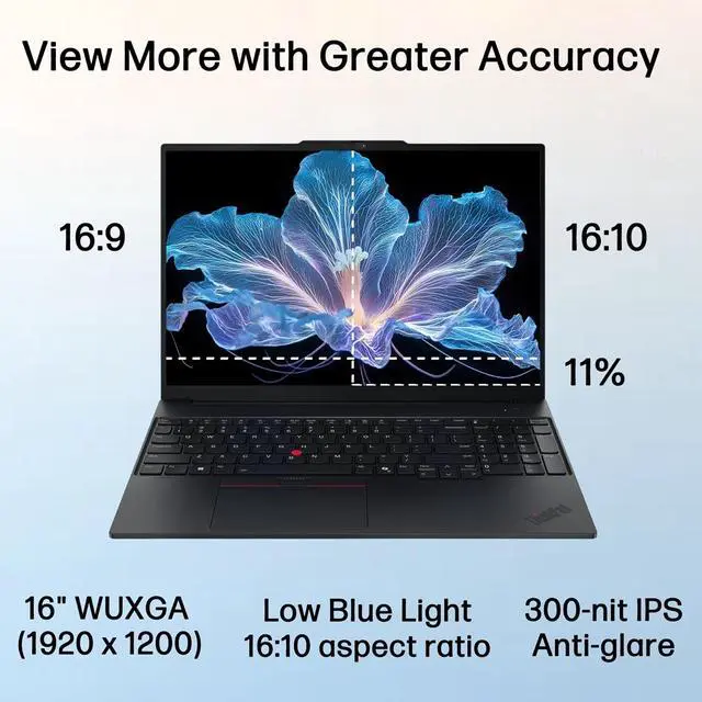 Alt view image 3 of 7 - Lenovo ThinkPad E16 Gen 3 21SSS3X500 16" Laptop U7 255H 16GB 512GB SSD W11P