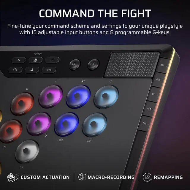 Alt view image 6 of 14 - CORSAIR NOVABLADE PRO WIRELESS HALL EFFECT LEVERLESS CONTROLLER, BACKLIT RGB LED