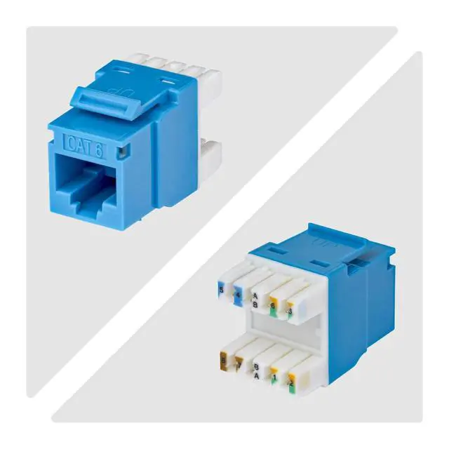 Alt view image 2 of 5 - 24-PACK OF CAT6/CAT5E RJ45 UTP KEYSTONE JACKS IS IDEAL FOR PATCH PANELS AND WALL