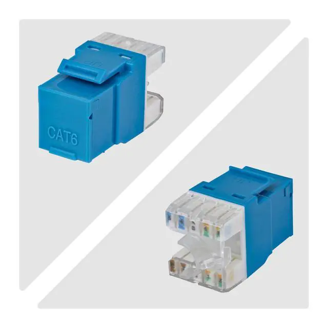 Alt view image 4 of 5 - 24-PACK OF CAT6/CAT5E RJ45 UTP KEYSTONE JACKS IS IDEAL FOR PATCH PANELS AND WALL
