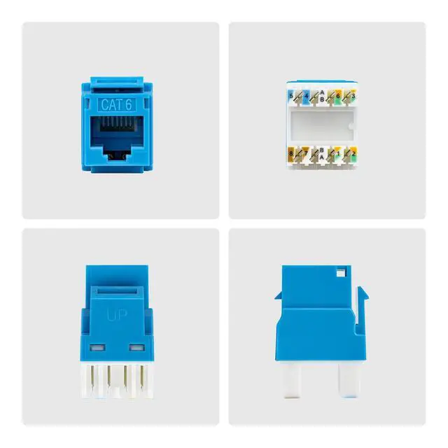 Alt view image 5 of 5 - 24-PACK OF CAT6/CAT5E RJ45 UTP KEYSTONE JACKS IS IDEAL FOR PATCH PANELS AND WALL