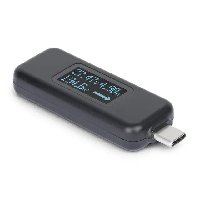 Alt view image 8 of 8 - StarTech USB-C Power Tester, Digital Multimeter, Bi-Directional Voltage and Current Meter, Up to 240W PD EPR, Portable USB-C Cable and Port Power Meter Tester Model USBC-PWRTESTER