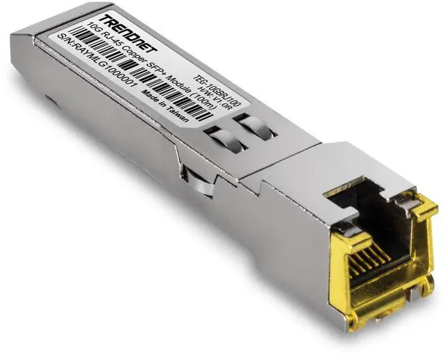 Alt view image 7 of 11 - TRENDnet TEG-10GBRJ100, 10G RJ45 Copper SFP+ Module (100m)