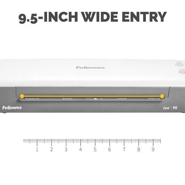 Alt view image 8 of 13 - Fellowes Ion 95 Thermal Laminator 9.5" Width Gray/White (5247201)