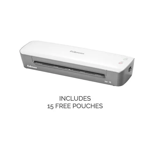Alt view image 9 of 13 - Fellowes Ion 95 Thermal Laminator 9.5" Width Gray/White (5247201)