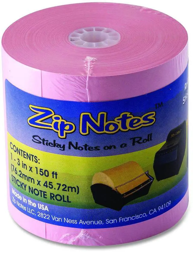 Main image of Dispenser Refill Roll Unruled Approx: 600 3 x 3 Sheets 3" x 150 ft Roll Pink 0024