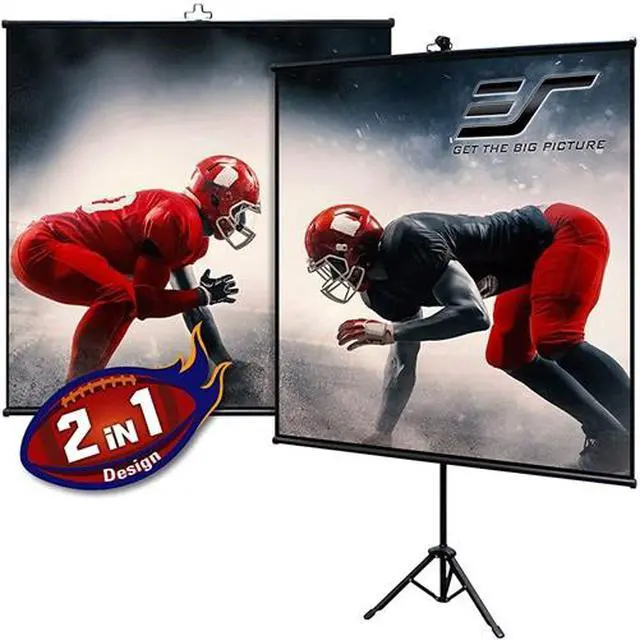Alt view image 8 of 8 - Elite Screens Tripod Lite 65" MaxWhite Ultra-Light Dual-Purpose Tripod/Wall Hanging Projector Screen with Stand and Bag