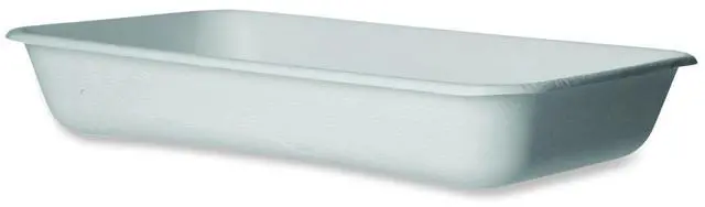 Main image of WorldView Renewable Molded Fiber Containers 10.47 x 10.47 x 1.76 White 200/Carton EPSCRC107