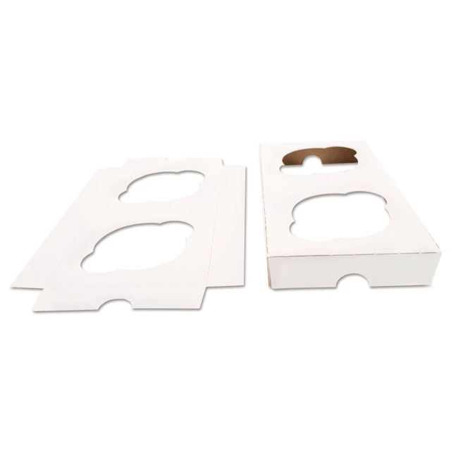 Alt view image 2 of 5 - Southern Champion Tray SCH10004 Cupcake Holder Inserts, Paperboard, White/kraft, 7 7/8 X 3 7/8 X 7/8, 200/ctn