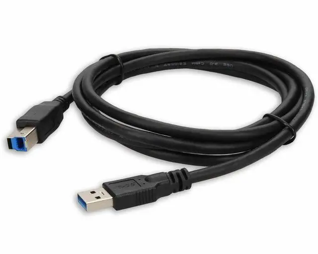 Main image of AddOn 1ft USB A 3.0 Male to USB B 3.0 Male Black Cable