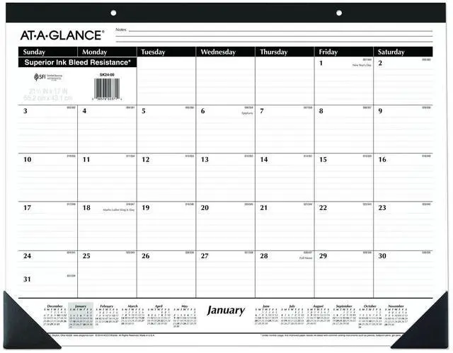Main image of At-A-Glance Ruled Desk Pad 22 x 17 2026 SK2400