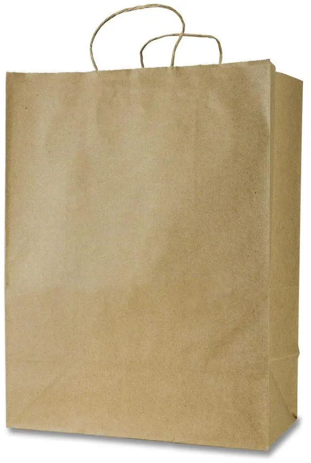 Main image of Get Reddi Paper Bags Mercado Size 65# Basis Weight Twisted Rope Handles 13 x 7 x 17 Brown 250/Carton KRFTW13717