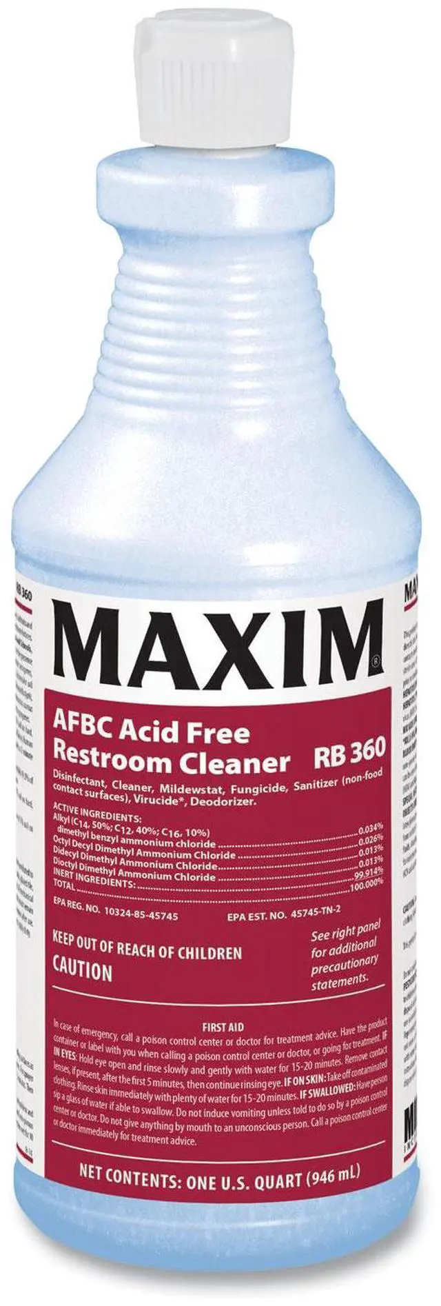 Main image of Maxim AFBC Acid Free Restroom Cleaner Fresh Scent 32 oz Bottle 12/Carton 03600012