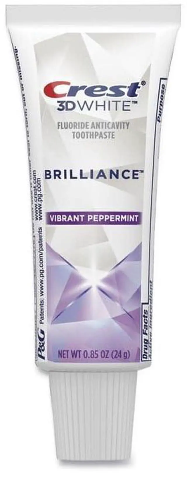 Alt view image 3 of 6 - 3D White Brilliance Advanced Whitening Technology + Advanced Stain Protection Toothpaste Vibrant Peppermint 0.85 oz 72/CT 80717080