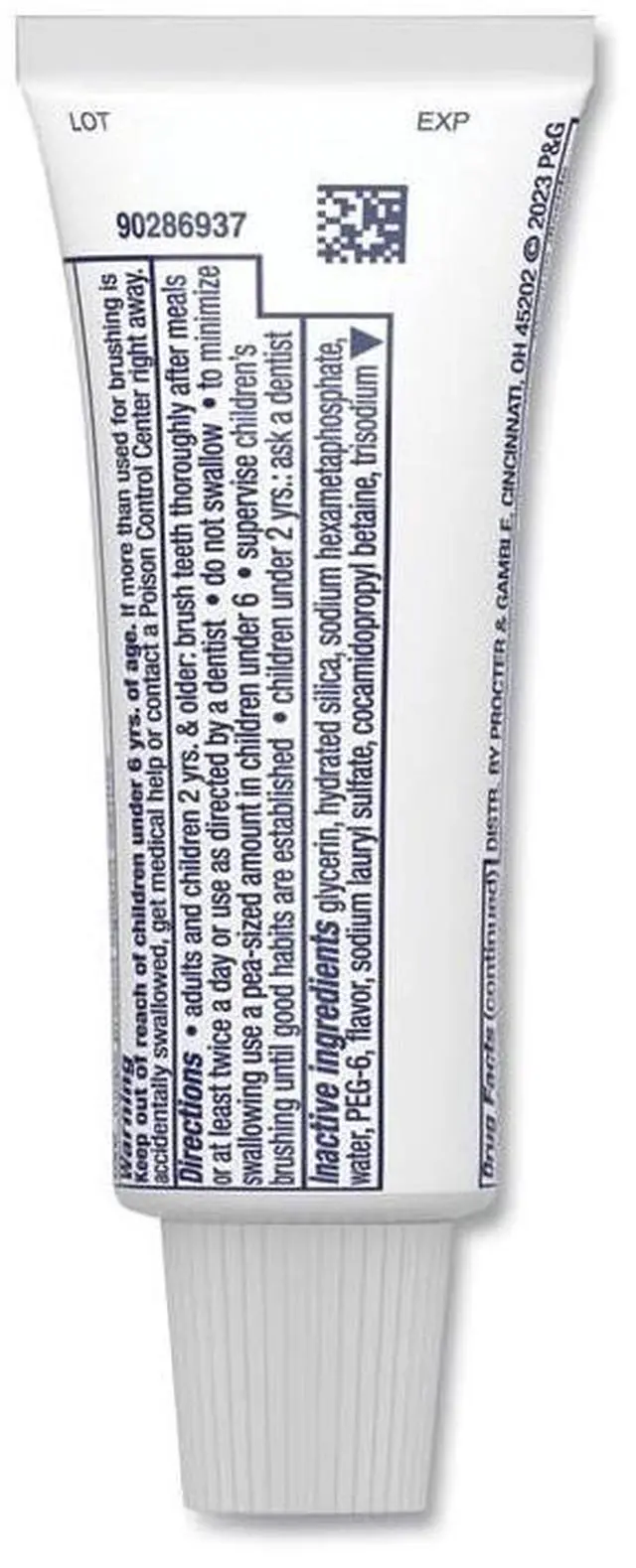 Alt view image 6 of 6 - 3D White Brilliance Advanced Whitening Technology + Advanced Stain Protection Toothpaste Vibrant Peppermint 0.85 oz 72/CT 80717080