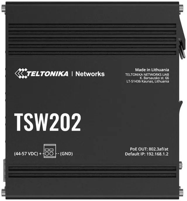 Alt view image 2 of 6 - TSW202 POE+ L2 MANAGED SWITCH 8 GBE, 2 SFP PORTS WITH PSU