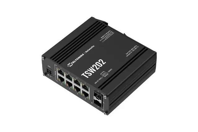 Alt view image 3 of 6 - TSW202 POE+ L2 MANAGED SWITCH 8 GBE, 2 SFP PORTS WITH PSU