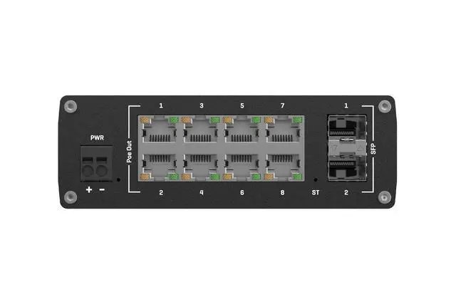 Alt view image 6 of 6 - TSW202 POE+ L2 MANAGED SWITCH 8 GBE, 2 SFP PORTS WITH PSU
