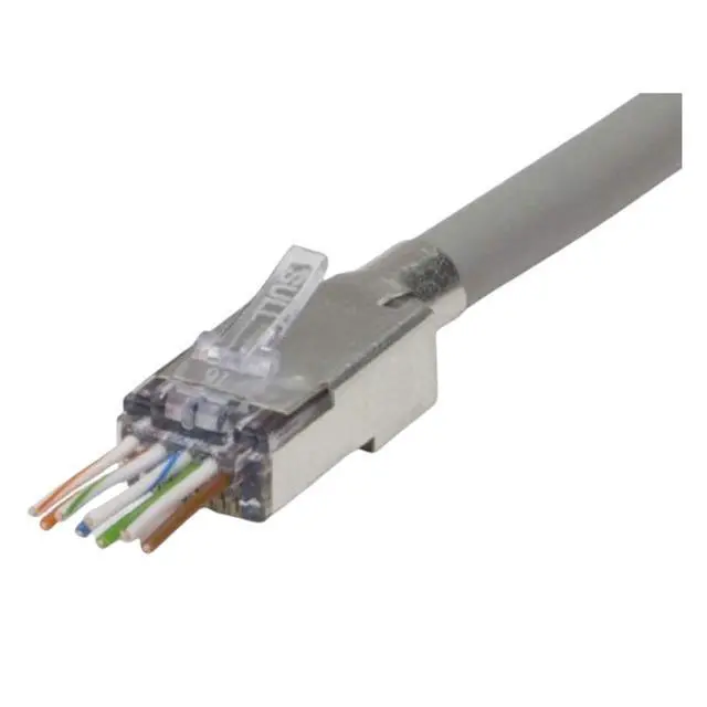 Alt view image 4 of 6 - Platinum Tools ezEX 44 Shielded, External Ground, CAT6 Connector - 50 - 1 x RJ-45 Male Network - Shielding - TAA Compliant