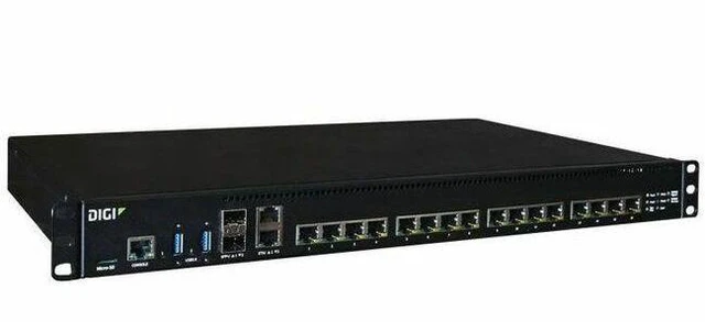 Alt view image 5 of 5 - Digi Connect EZ 16 MEI - Serial Server, 16-port, RS-232/422/485, US Power Cord - 256 MB - Twisted Pair, Optical Fiber - 2 Total Expansion Slot(s) - 2 x Network (RJ-45) - 2 x USB - 16 x Serial Port - 1