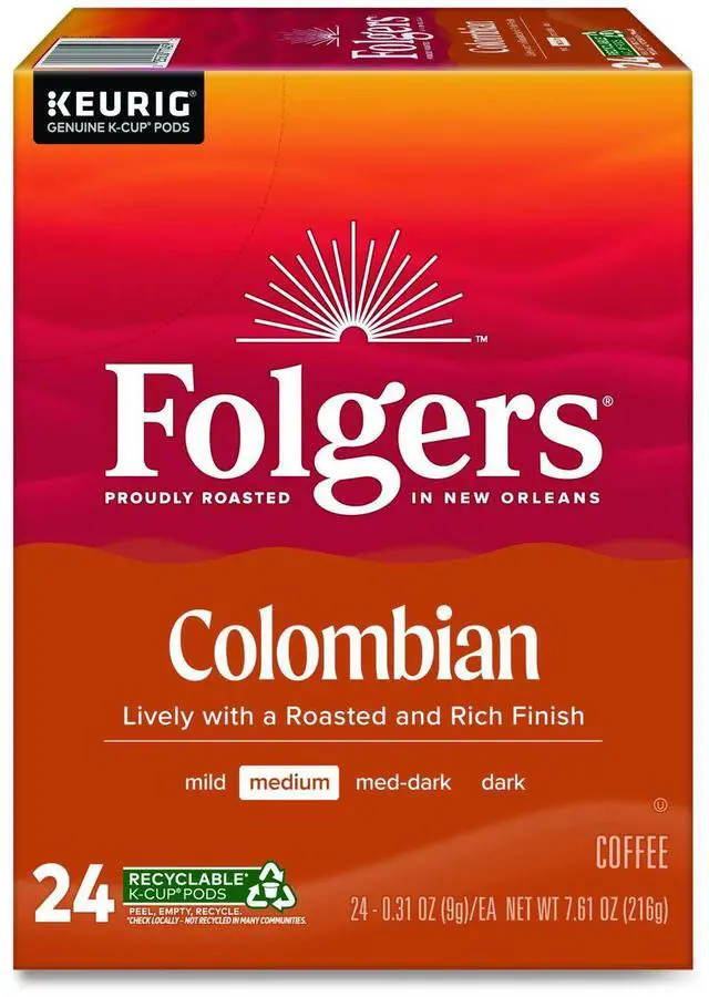 Main image of 100% Colombian Coffee K-Cups 24/Box 5000363990