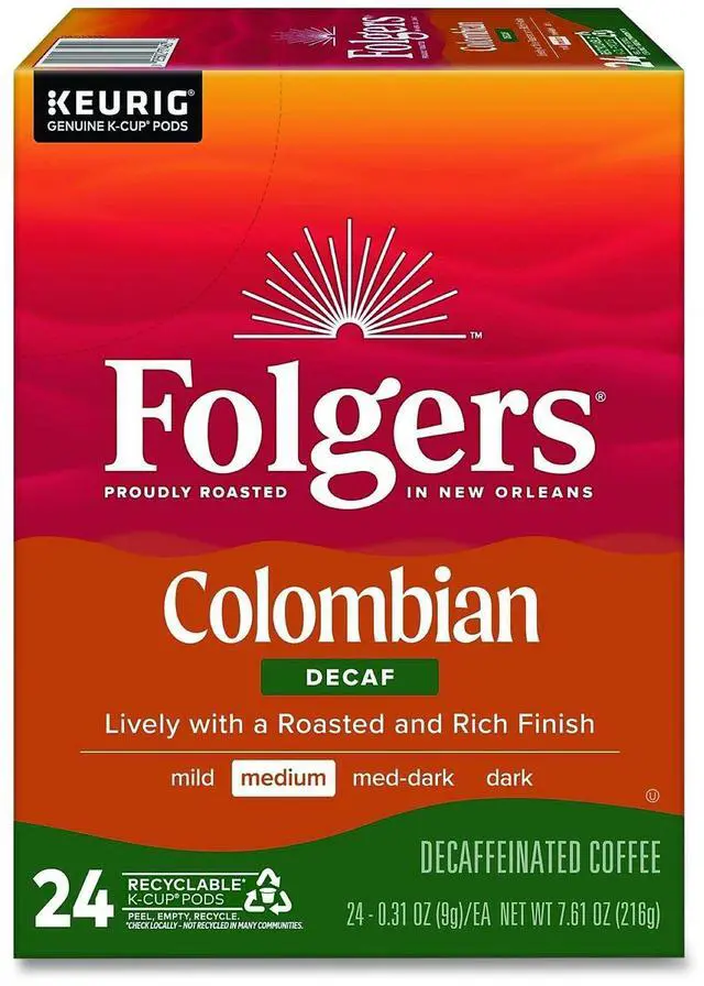 Main image of 100% Colombian Decaf Coffee K-Cups 24/Box 5000363988