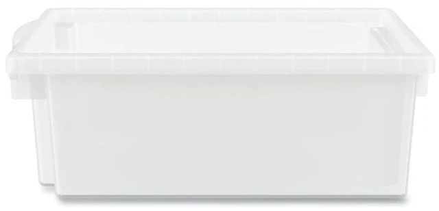 Alt view image 4 of 5 - Flagship Storage Bins 1 Section 12.75" x 16" x 6" Translucent White HFMBIN6