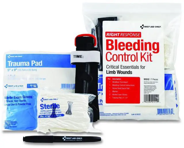 Main image of Critical Essentials Bleeding Control Kit for Limb Wounds 8 Pieces Plastic Bag 91512