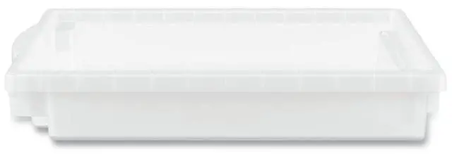 Alt view image 2 of 5 - Flagship Storage Bins 1 Section 12.75" x 16" x 3" Translucent White HFMBIN3