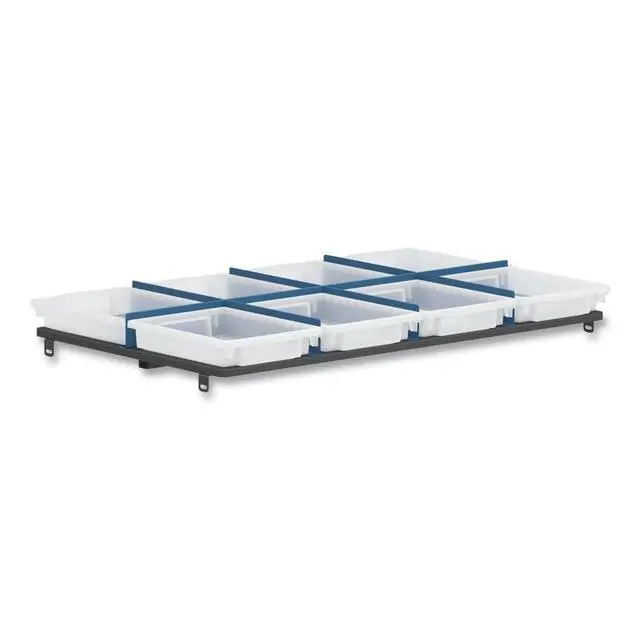 Alt view image 5 of 5 - Flagship Storage Bins 1 Section 12.75" x 16" x 3" Translucent White HFMBIN3