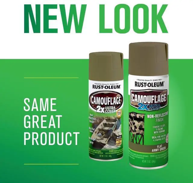 Alt view image 4 of 4 - Camouflage Spray Paint Flat Army Green 12 oz Aerosol Can 279176
