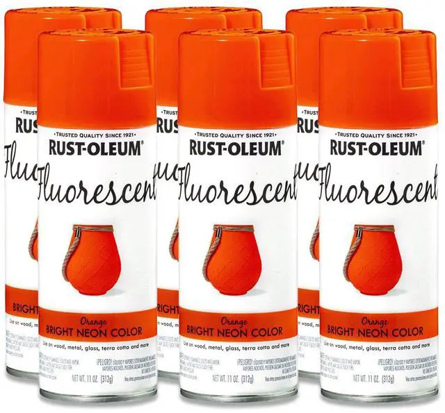 Main image of Specialty Fluorescent Spray Paint Flat Fluorescent Orange 11 oz Aerosol Can 6/Carton 342568