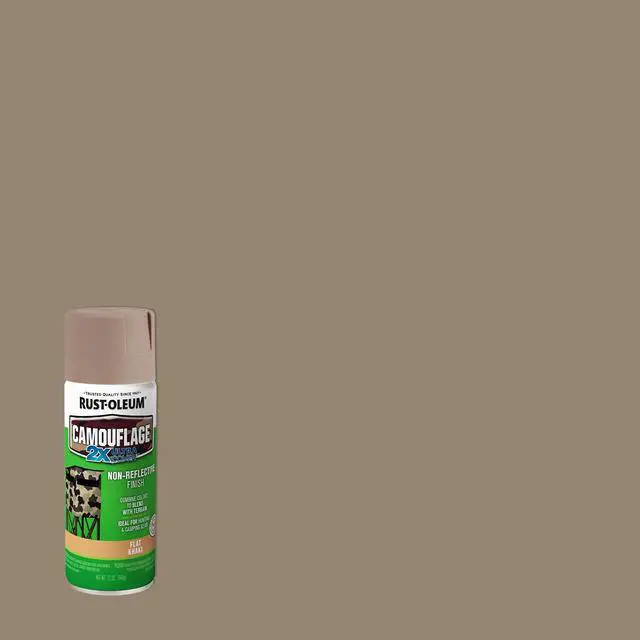 Alt view image 2 of 4 - Camouflage Spray Paint Flat Khaki 12 oz Aerosol Can 279177