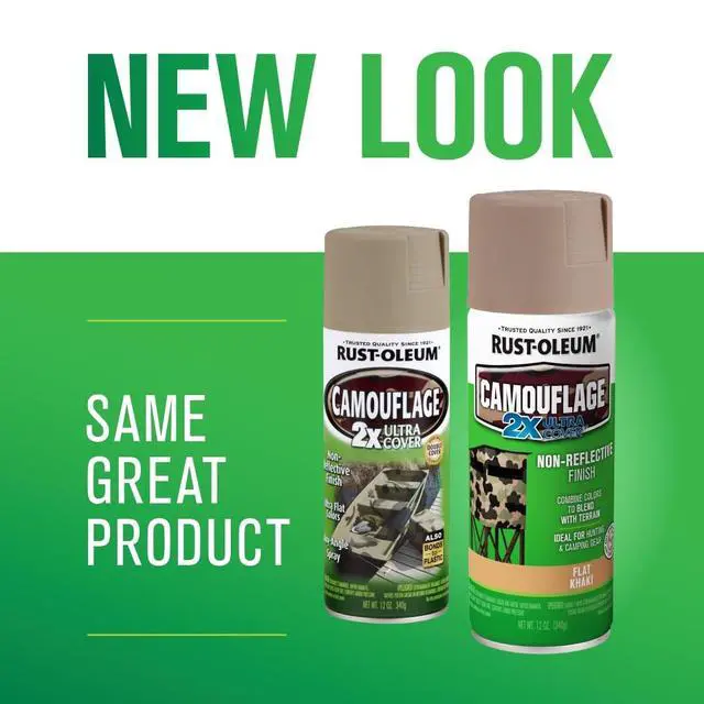 Alt view image 3 of 4 - Camouflage Spray Paint Flat Khaki 12 oz Aerosol Can 279177