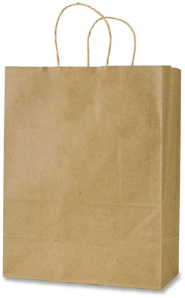 Main image of Get Reddi Paper Bags Pulse Size 60# Basis Weight Twisted Rope Handles 8 x 4.5 x 10.25 Brown 250/Carton KRFTW8410