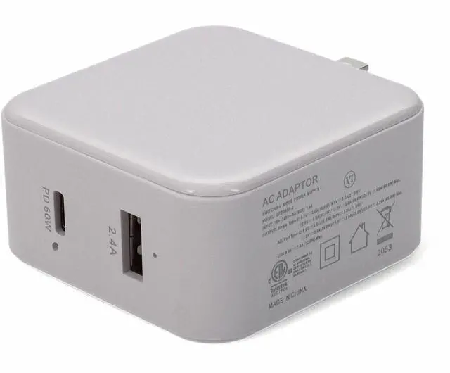 Main image of AddOn Wall Plug to USB 3.1 Type C or NEMA 1-15P, White USAC2USB60WW