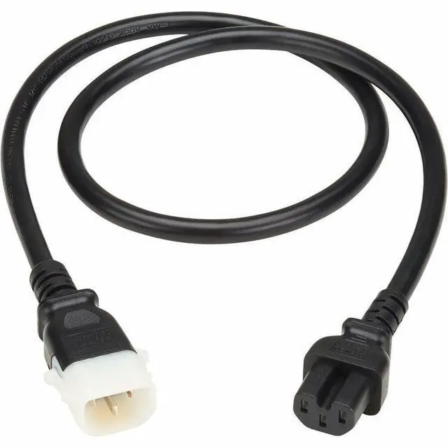 Main image of Eaton Tripp Lite Series PDU Power Cords C15 to P-Lock C14 Heavy-Duty 15A 250V 14 AWG 3 ft. 0.9 m Black 6 Pack P018E036