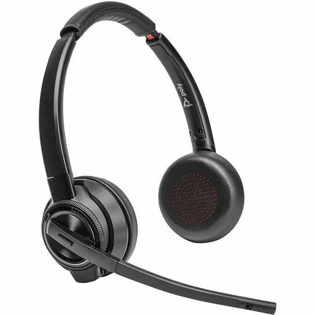 Alt view image 2 of 2 - Poly Savi 8420 Office Stereo DECT 1920-1930 MHz Headset Customer Special 9 - Stereo - Wired/Wireless - Bluetooth/DECT - 590.6 ft - 32 Ohm - Over-the-head, On-ear - Binaural - Supra-aural - Noise Cance