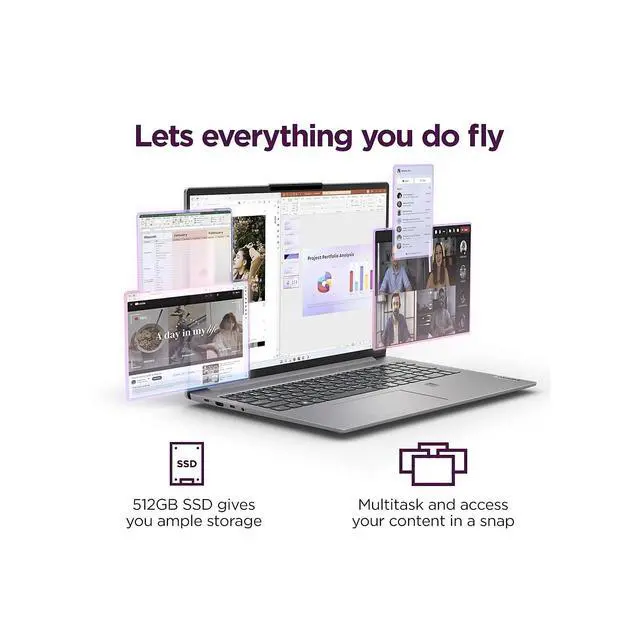 Alt view image 4 of 7 - NEW LENOVO IDEAPAD SLIM 5 16IRU9 NOTEBOOK INTEL CORE 7 (I7) 150U 10C 16GB 512GB