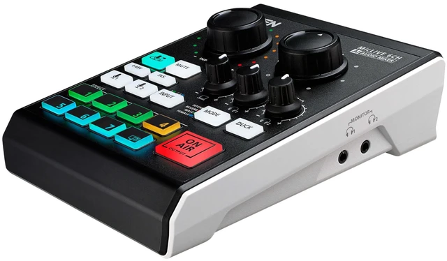 Alt view image 4 of 17 - ATEN UC8000 Podcast AI Audio Mixer MicLIVE 6-CH