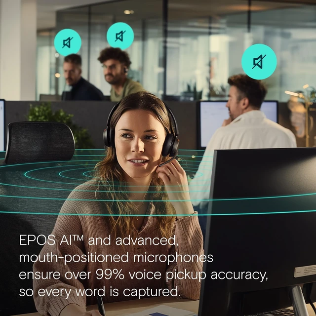 Alt view image 7 of 7 - EPOS IMPACT 1000 MS UC ANC WL USB-C+A