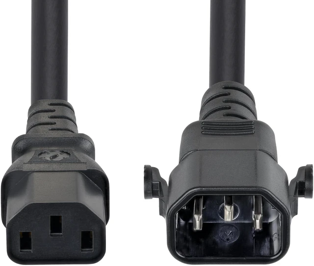 Alt view image 5 of 5 - 6FT HEAVY DUTY POWER CORD TAA LOCKING C14 TO C13 EXTENSION CORD