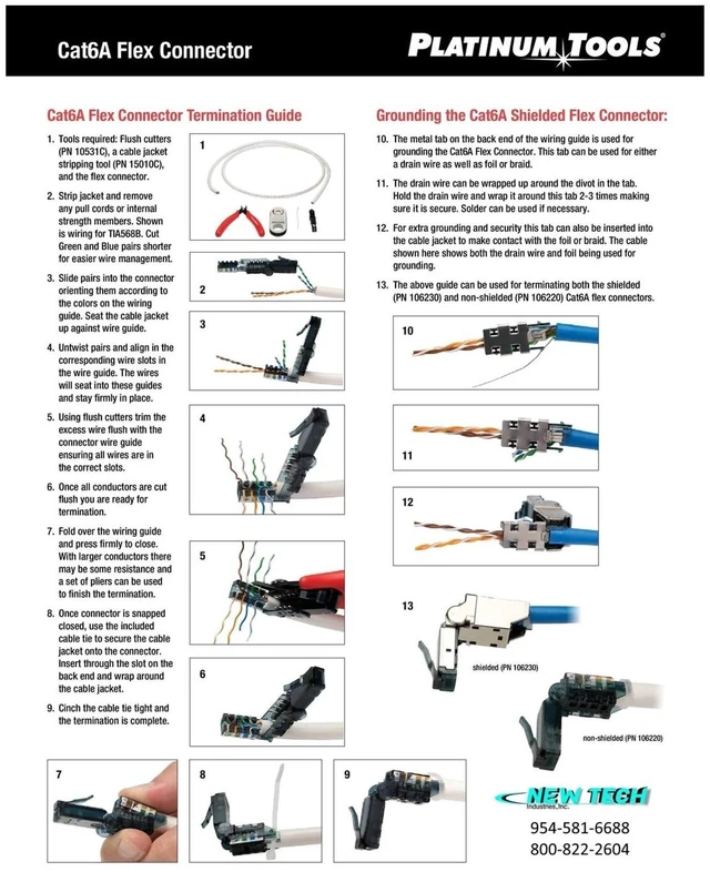 Alt view image 8 of 8 - Platinum Tools Cat6A Flex Connector, Shielded