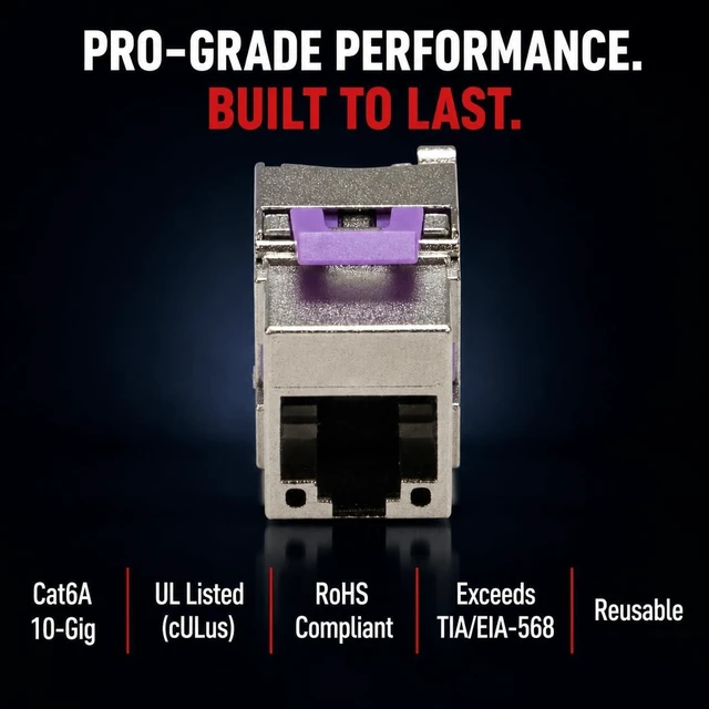 Alt view image 5 of 6 - Platinum Tools Keystone Cat6A Jack