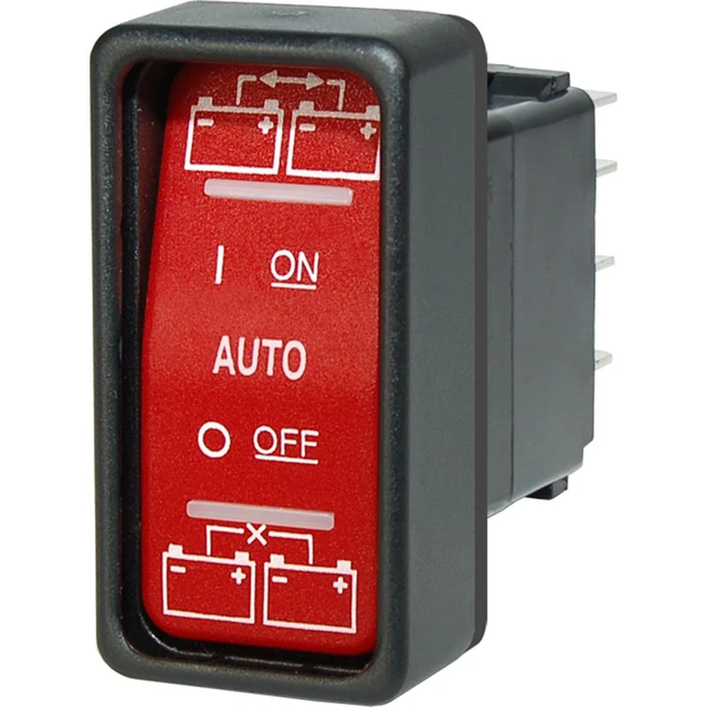 Alt view image 6 of 6 - Blue Sea Systems SPDT Remote Control ON-OFF-ON Contura Switch for ML Automati...