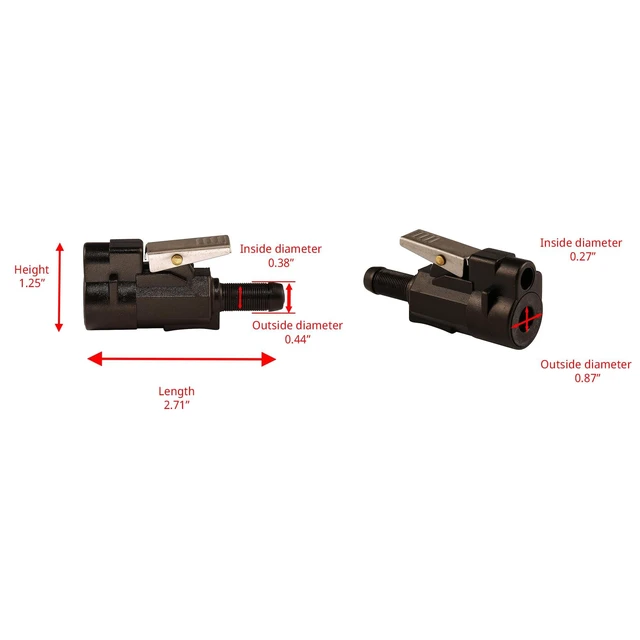 Alt view image 6 of 6 - Attwood Mercury Female Hose Tank Fitting - 3/8" Barb